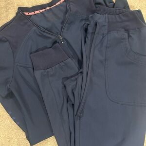 HeartSoul Navy Blue Scrub Set